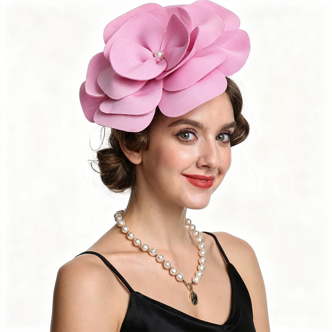 Headband Fascinator Kentucky Derby Hat With Floral/Pearl