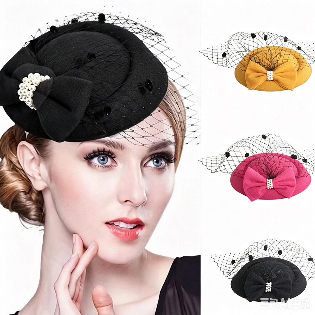 Pearl Veil Fascinator Hair Clip