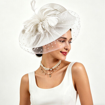 Feather Fascinator Headband Ladies Day Ascot Hat