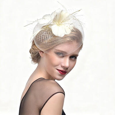 Feather Fascinator Hair Clip Tea Party Hat