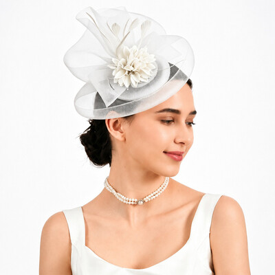 Feather Fascinator Headband Tea Party Hat