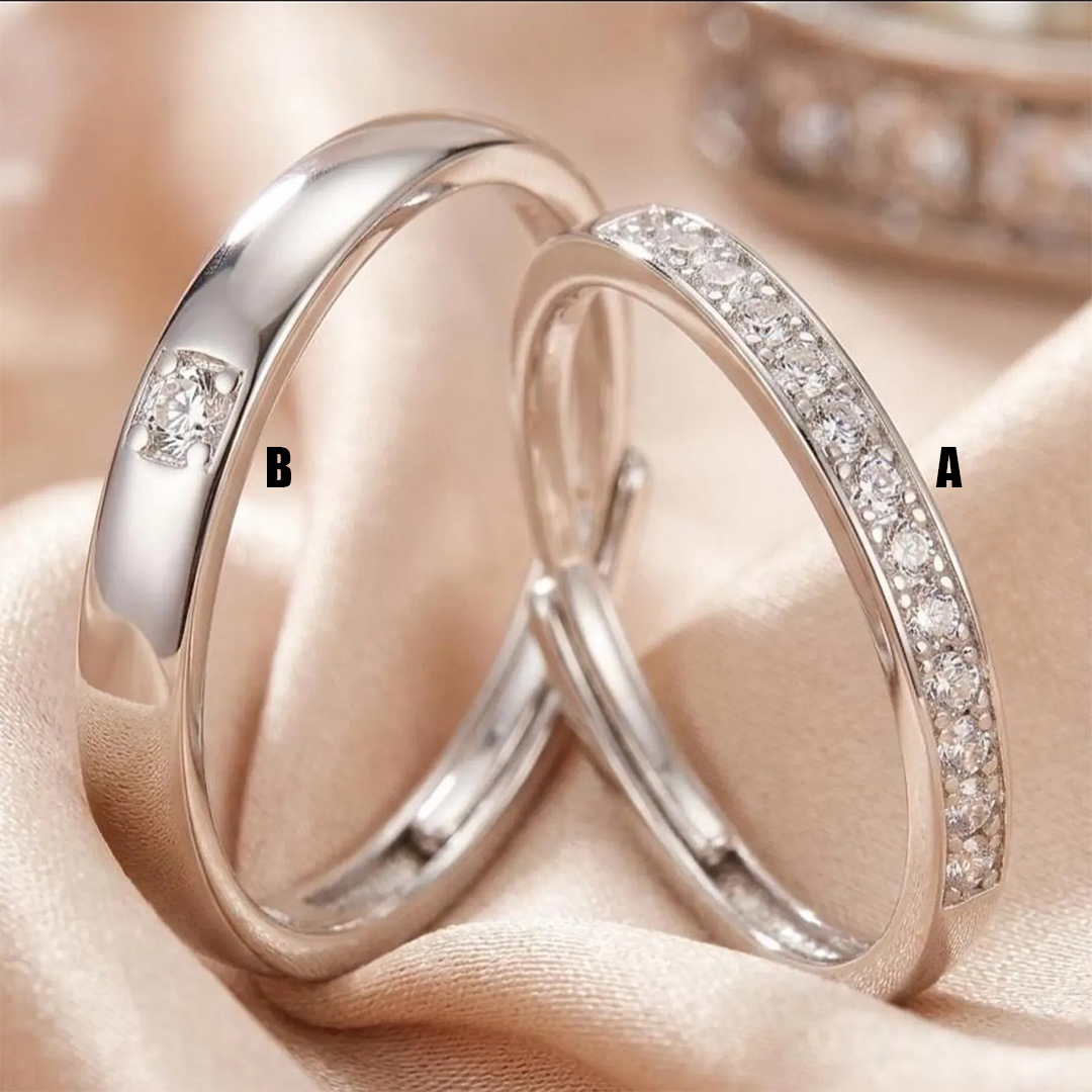 0.27CT Round Cut Moissanite Wedding Bands Sets In Sterling Silver
