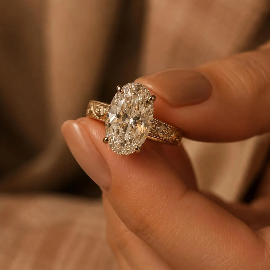 8CT 10*16mm Marquise Cut Moissanite Engagement Rings In Sterling Silver