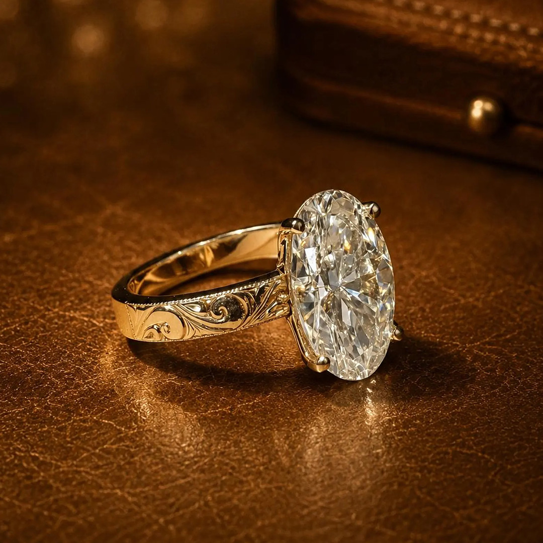 8CT 10*16mm Marquise Cut Moissanite Engagement Rings In Sterling Silver