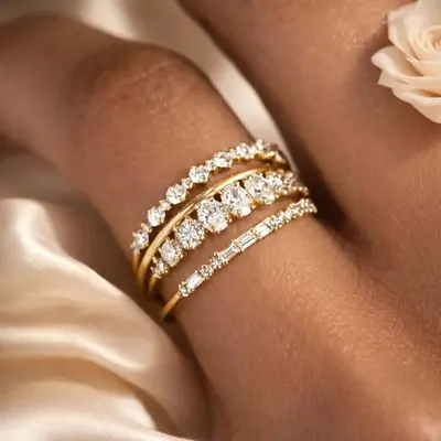 4.82CT Moissanite Engagement Rings Sets In Sterling Silver