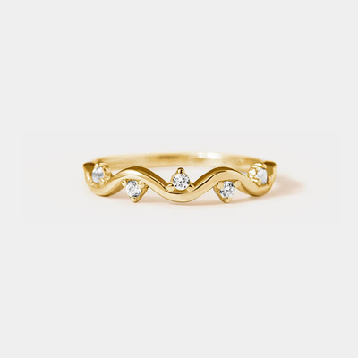 0.3CT Round Cut Moissanite Wedding Bands In Sterling Silver