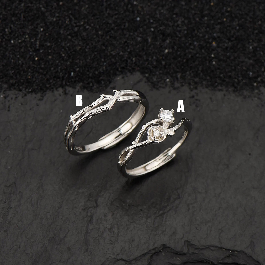 0.53CT Round Cut Moissanite Wedding Bands Sets In Sterling Silver