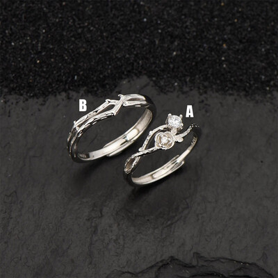 0.53CT Round Cut Moissanite Wedding Bands Sets In Sterling Silver