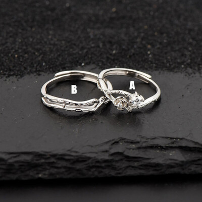 0.53CT Round Cut Moissanite Wedding Bands Sets In Sterling Silver