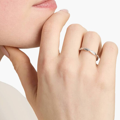Sona Simulated Diamond Wedding Rings In Sterling Silver