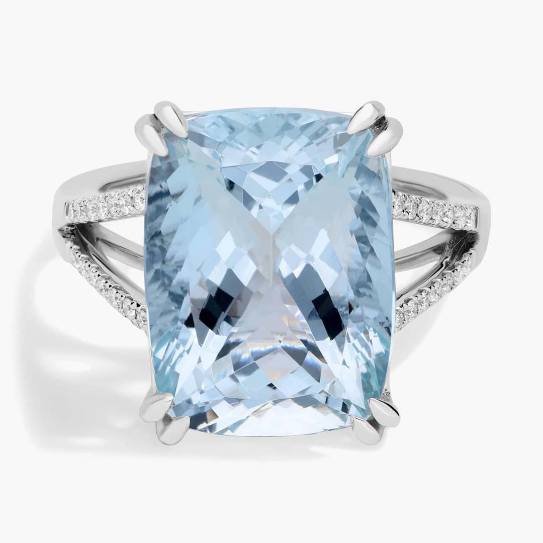 10*14mm Radiant Cut Sona Simulated Diamonds Engagement Rings In Sterling Silver