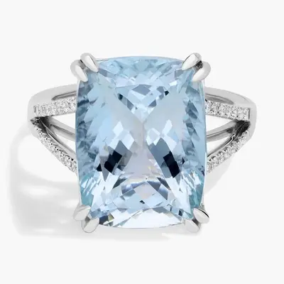 10*14mm Radiant Cut Sona Simulated Diamonds Engagement Rings In Sterling Silver