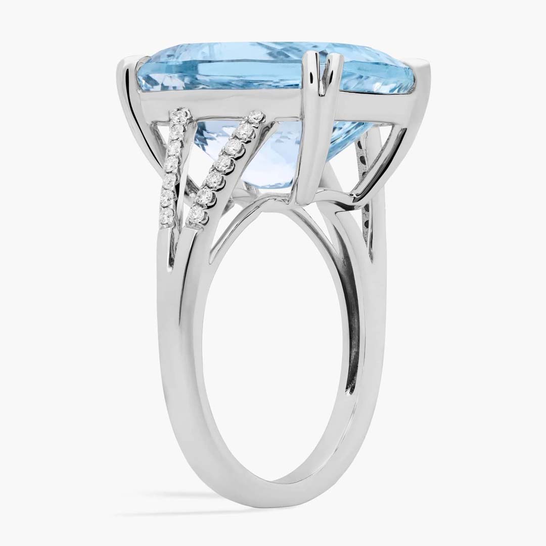 10*14mm Radiant Cut Sona Simulated Diamonds Engagement Rings In Sterling Silver
