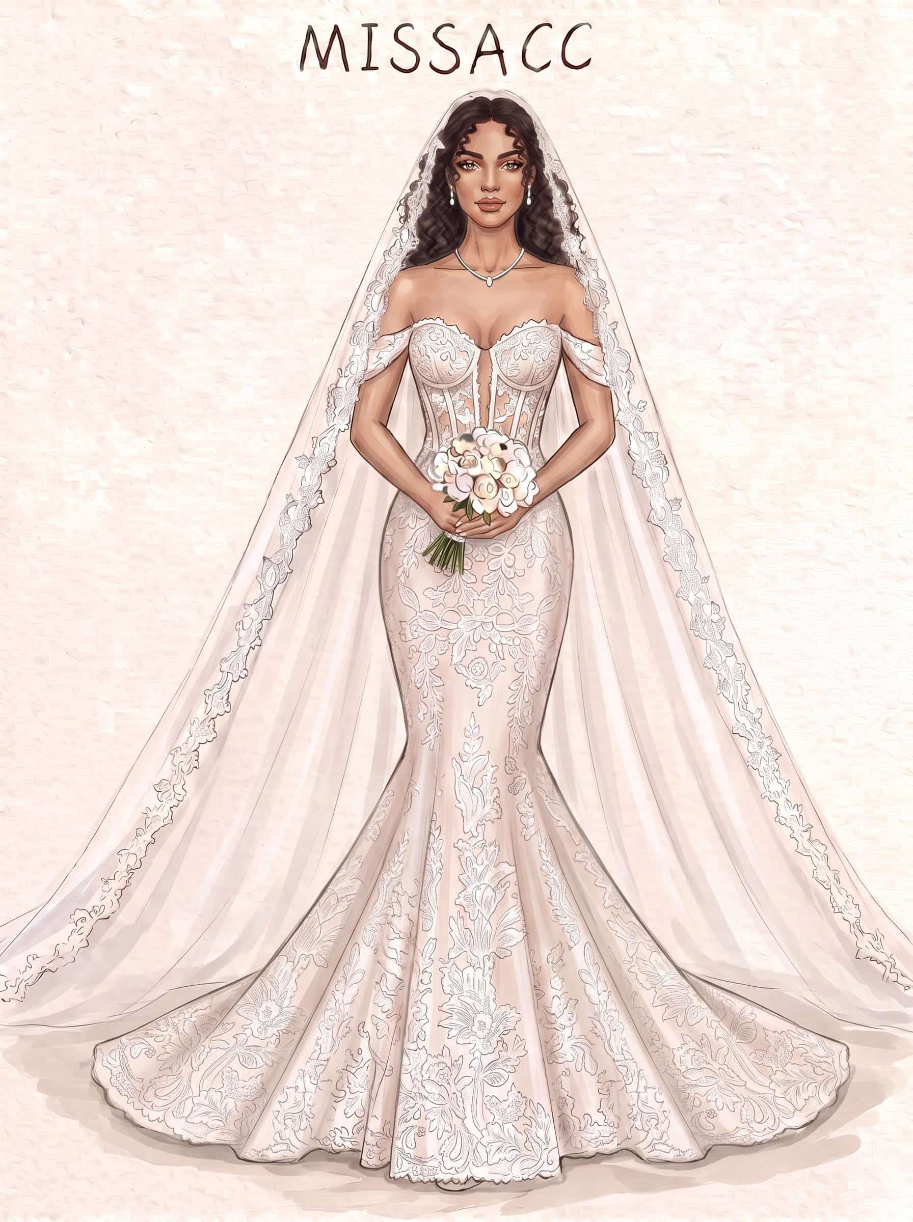 Trumpet/Mermaid Off-The-Shoulder Sleeveless Detachable Wedding Dresses With Appliques Lace