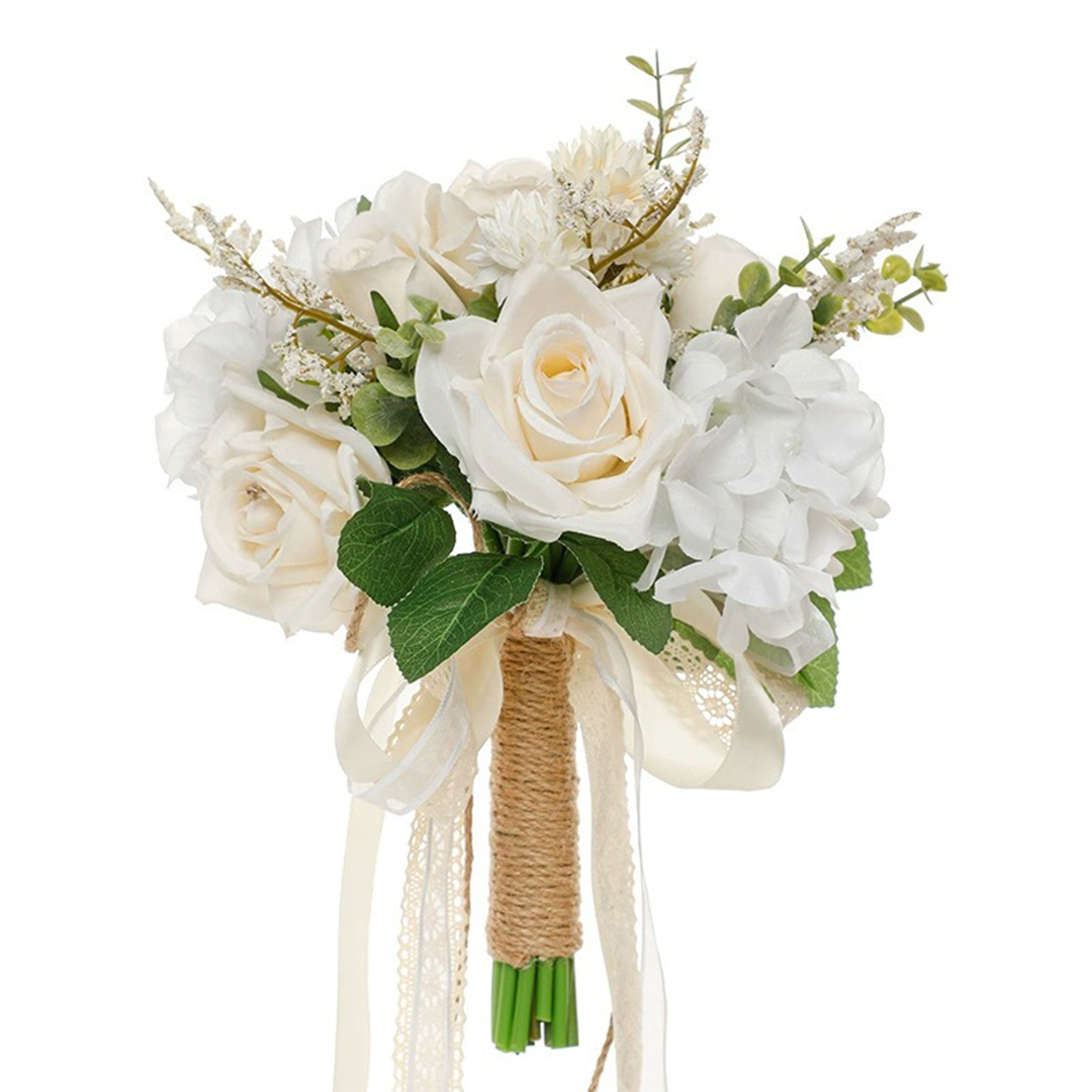 Wedding Flowers Free-Form Silk Flower Roses Bridal Bouquets