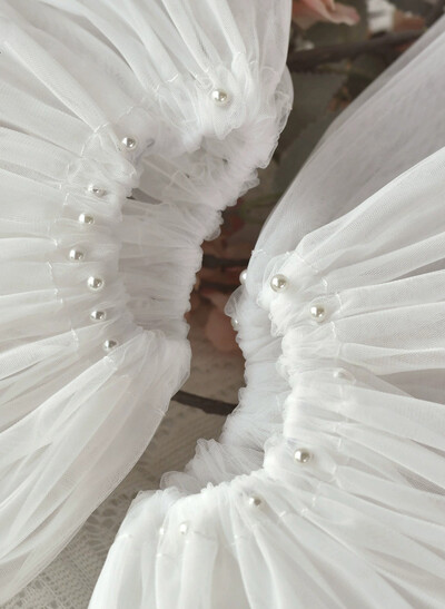 Tulle Shawl With Beading
