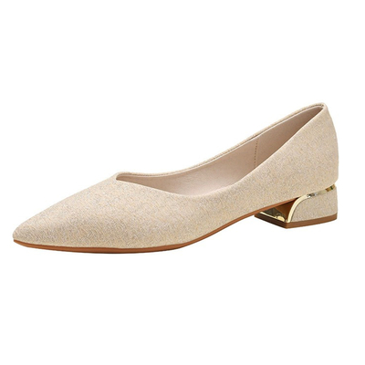 Chunky Heel Point Toe Wedding Shoes