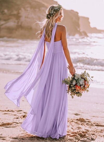 Sweet & Flowy A-Line Sweetheart Sleeveless Floor-Length Chiffon Bridesmaid Dresses