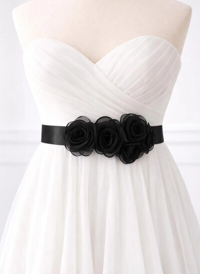Satin Belt Flower For Bridal/Bridesmaids