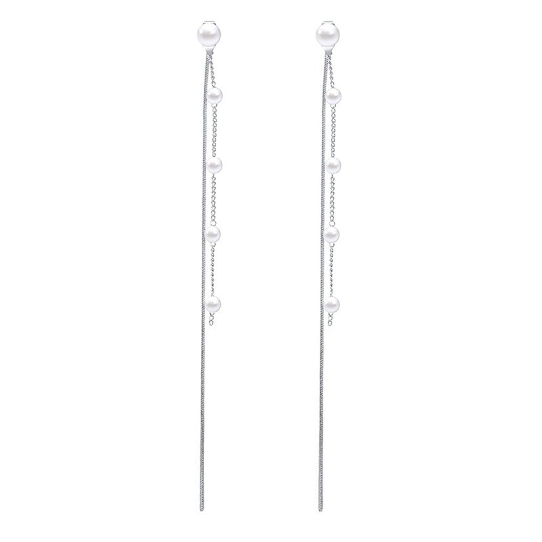Pearl Tassel Drop Earrings