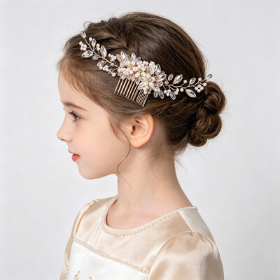 Rhinestones Flower Girl Headpieces