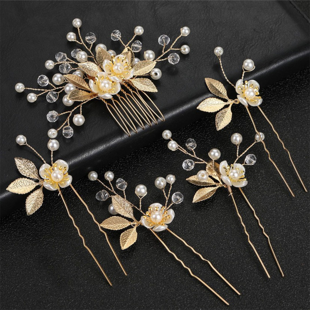 Leaf Hair Clips Bridal Headpiece