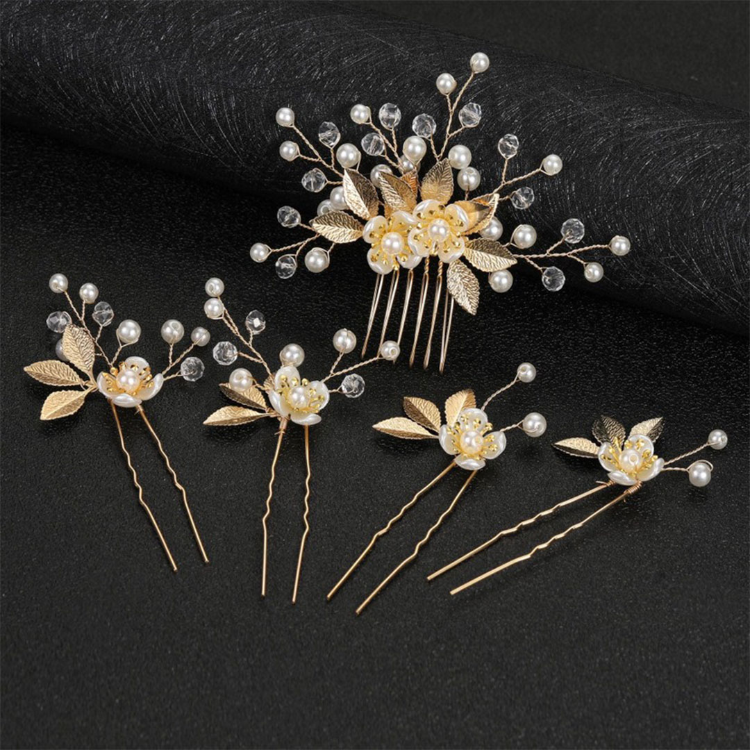 Leaf Hair Clips Bridal Headpiece