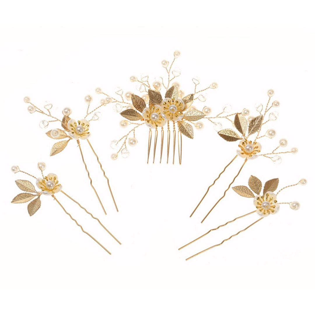 Leaf Hair Clips Bridal Headpiece