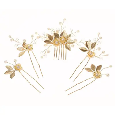 Leaf Hair Clips Bridal Headpiece