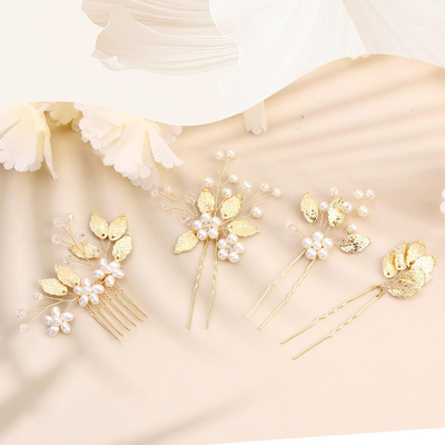 Leaf Hair Clips Bridal Headpiece