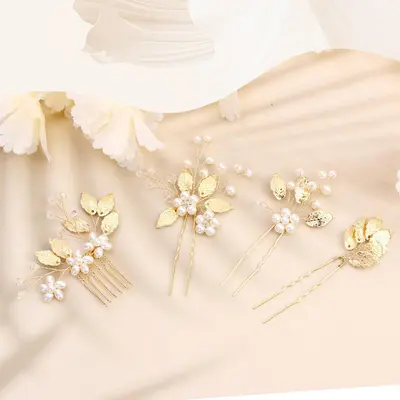 Leaf Hair Clips Bridal Headpiece