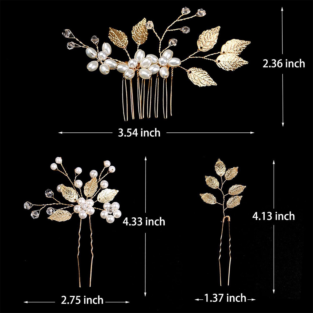 Leaf Hair Clips Bridal Headpiece