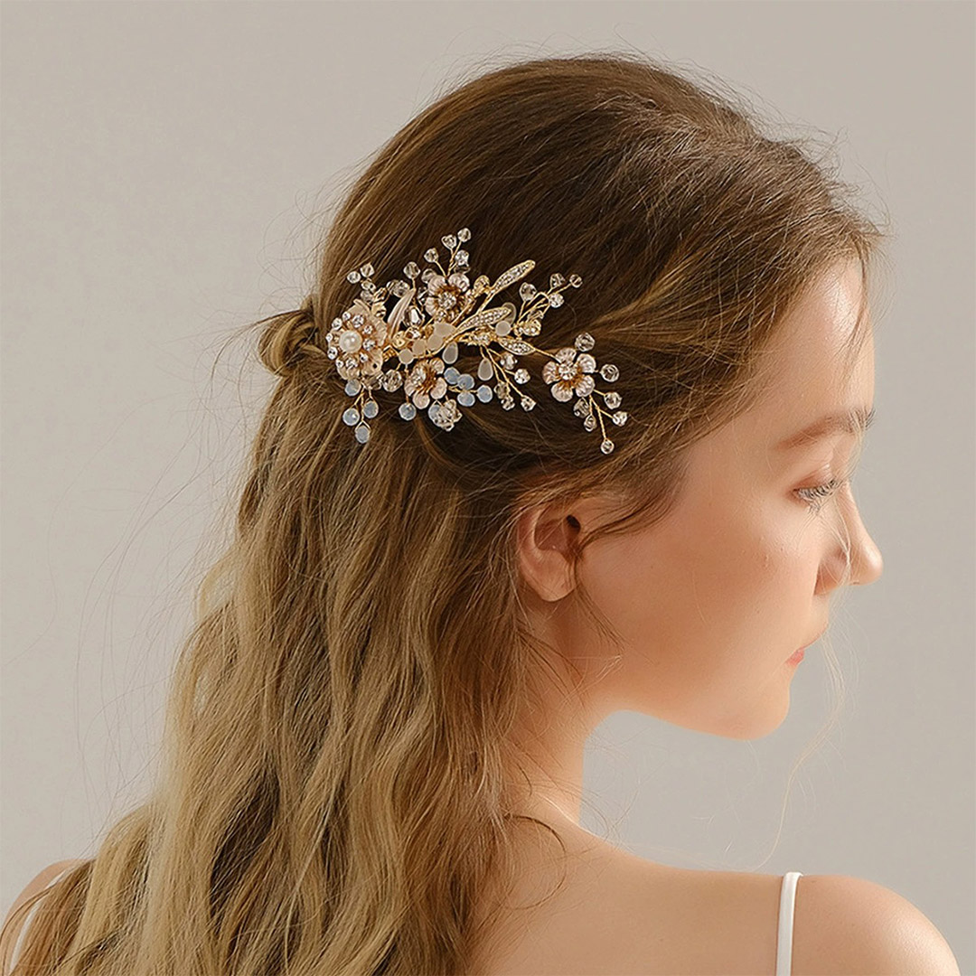 Floral Hair Clips Bridal Headpiece
