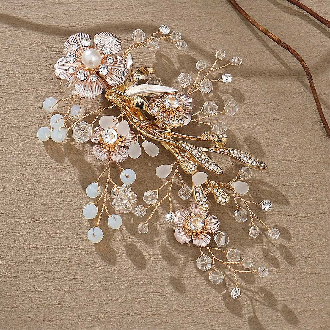 Floral Hair Clips Bridal Headpiece
