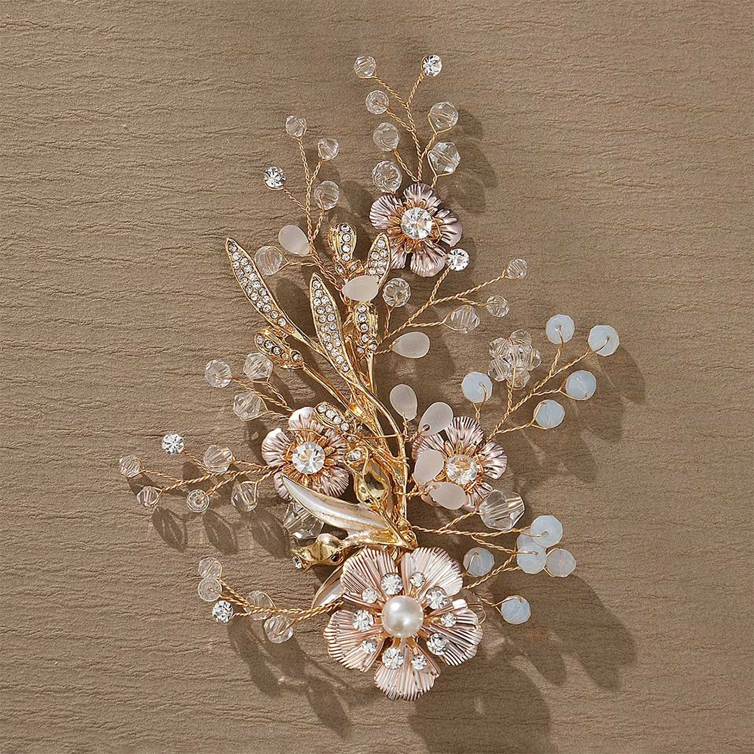 Floral Hair Clips Bridal Headpiece