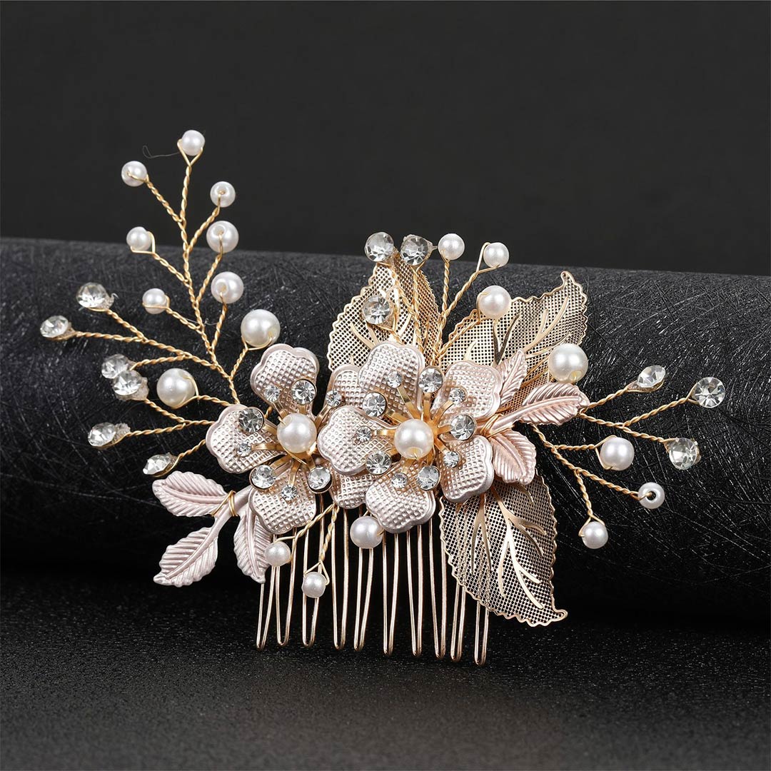 Floral Hair Comb Bridal Headpiece
