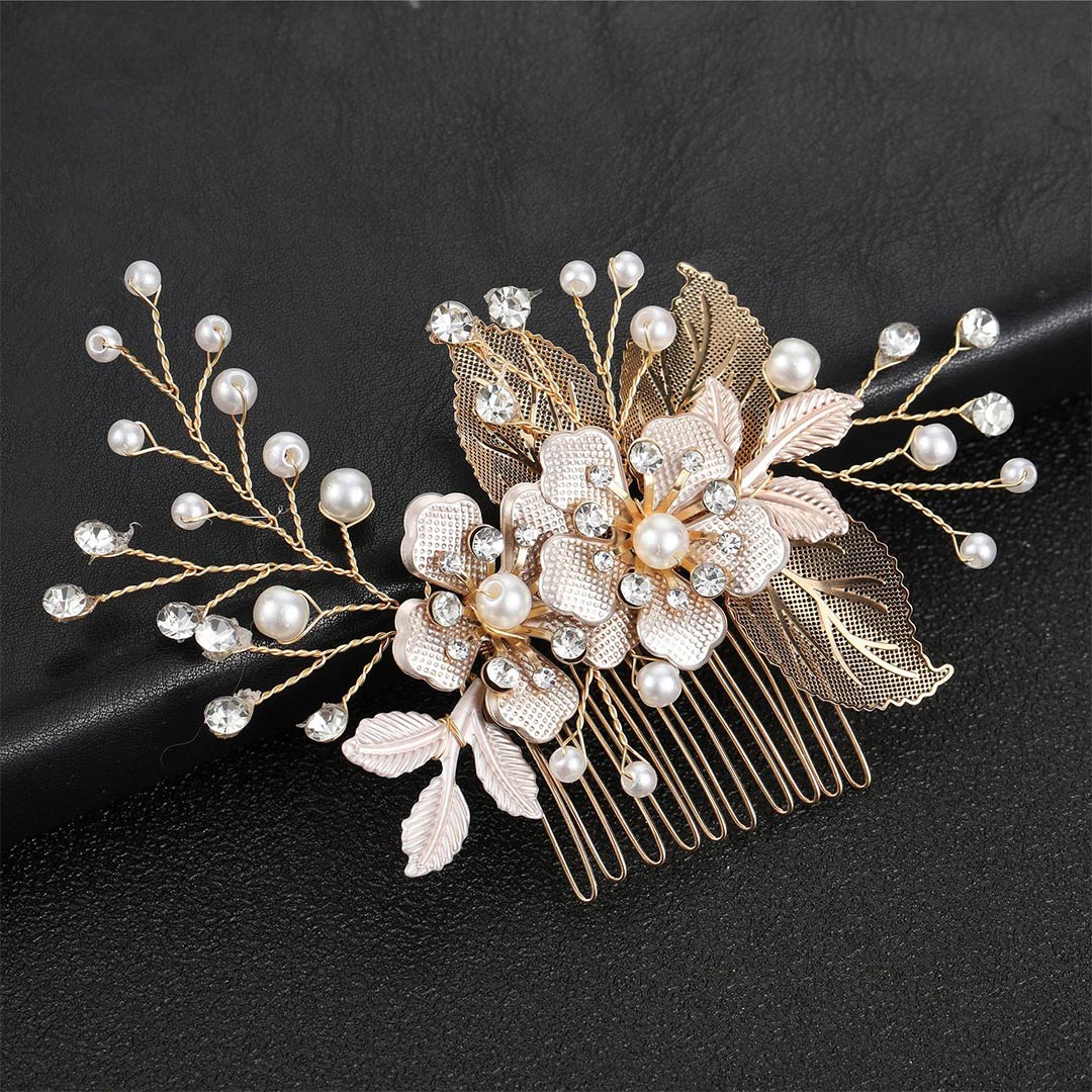 Floral Hair Comb Bridal Headpiece