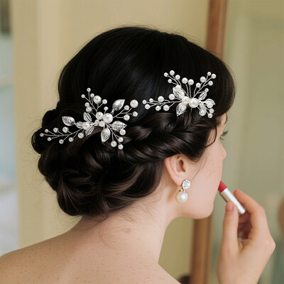 Leaf Hair Clips Bridal Headpiece
