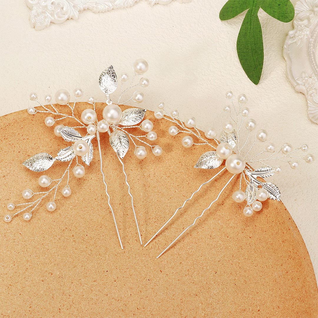 Leaf Hair Clips Bridal Headpiece