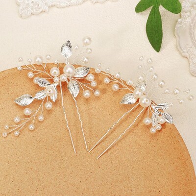Leaf Hair Clips Bridal Headpiece