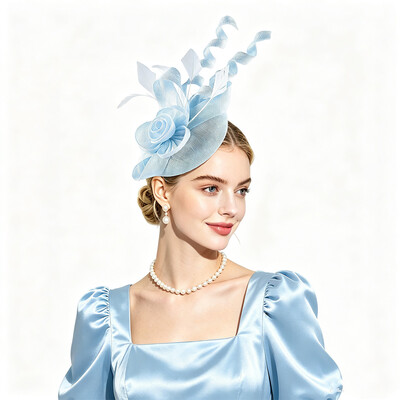 Headband Fascinator Kentucky Derby Hat With Feather