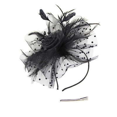 Retro Mesh Feather Hair Accessory Kentucky Derby Hat