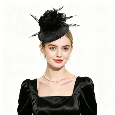 Headband-Style Horse Racing Headdress With Feathers