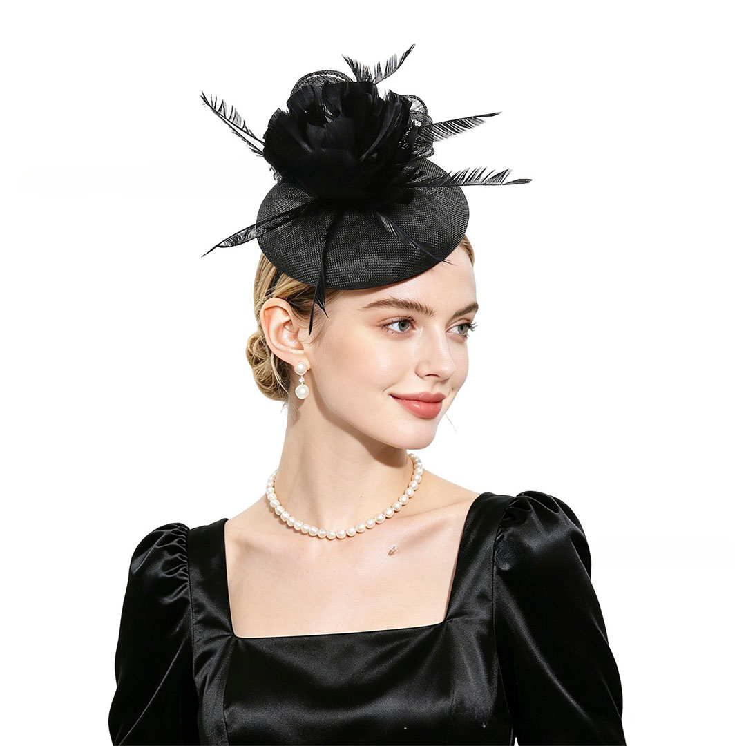 Headband-Style Horse Racing Headdress With Feathers