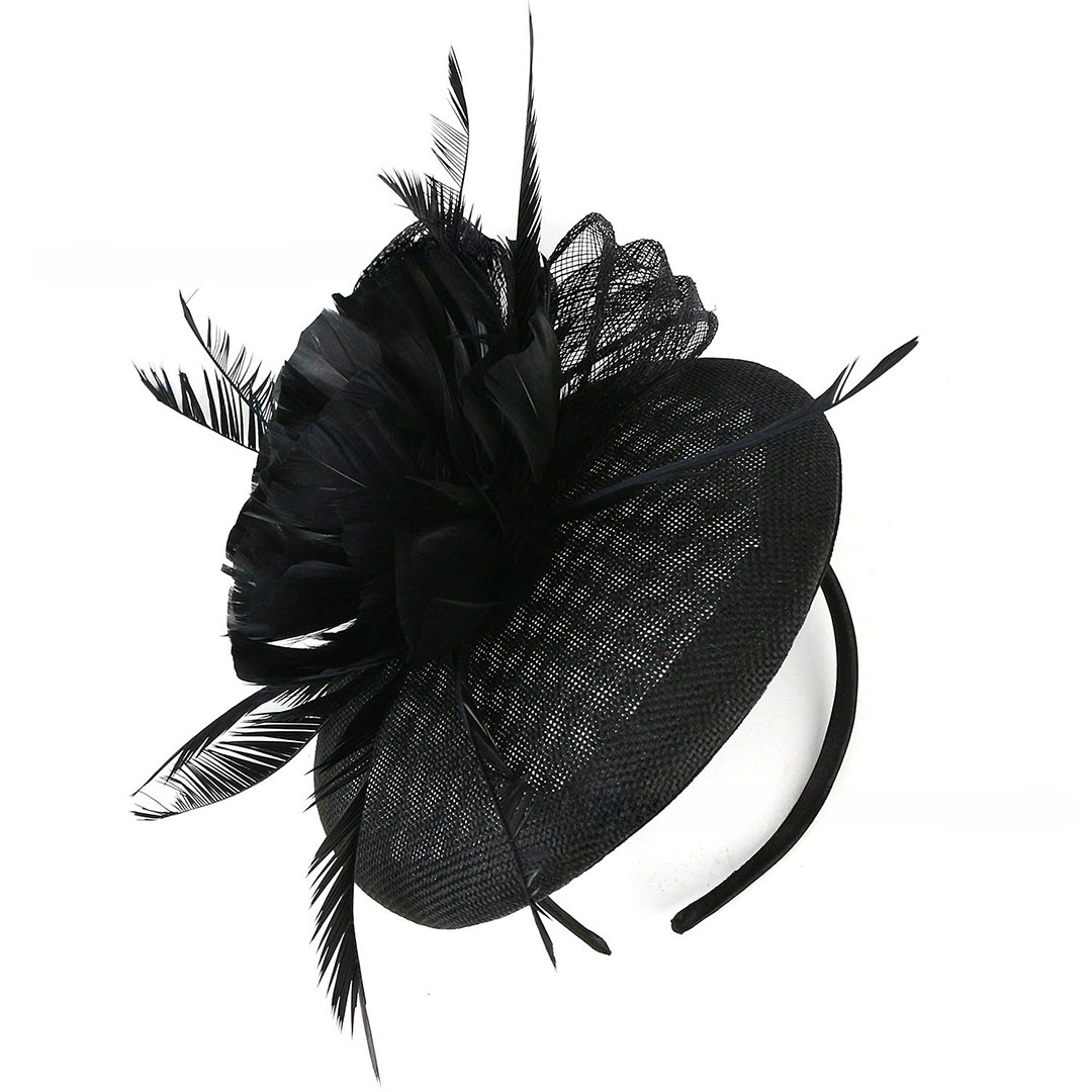 Headband-Style Horse Racing Headdress With Feathers
