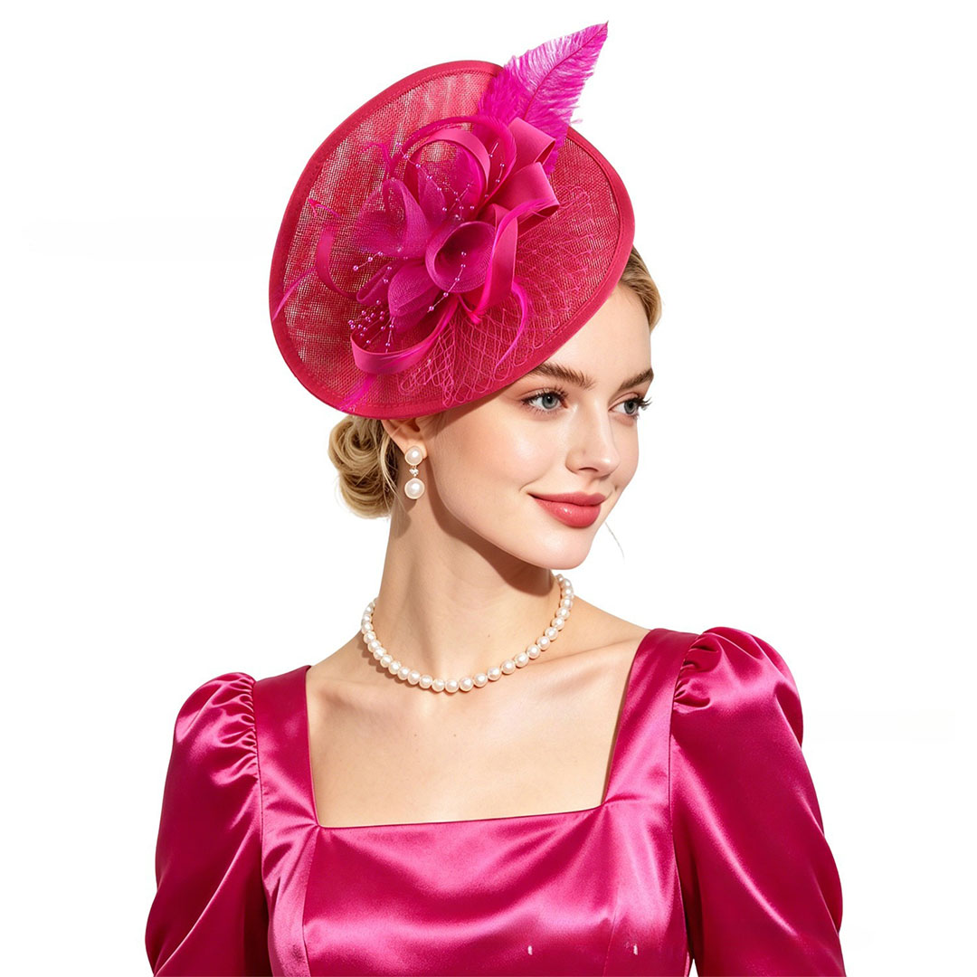 Headband-Style Jockey Club Hat With Florals