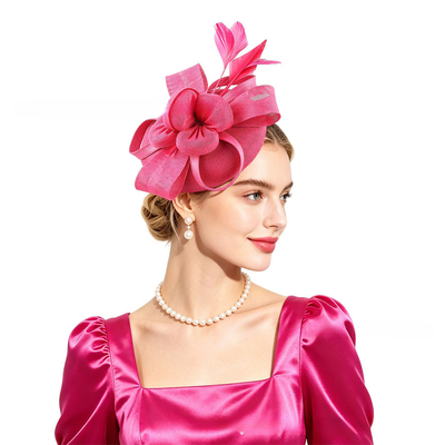 Headband-Style Horse Racing Hat With Feathers