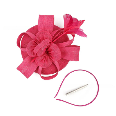 Headband-Style Horse Racing Hat With Feathers
