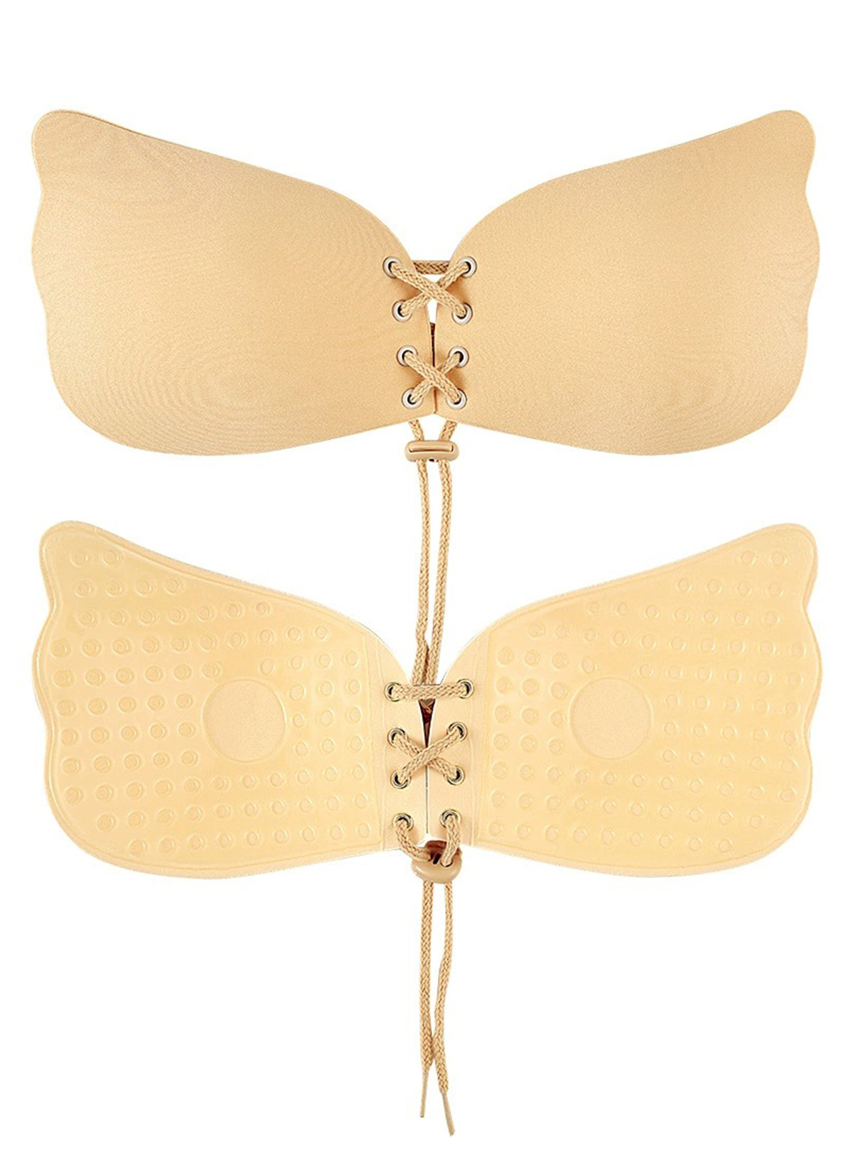 Front Closure Invisible Push Up Adjusted-Straps Nipple Covers