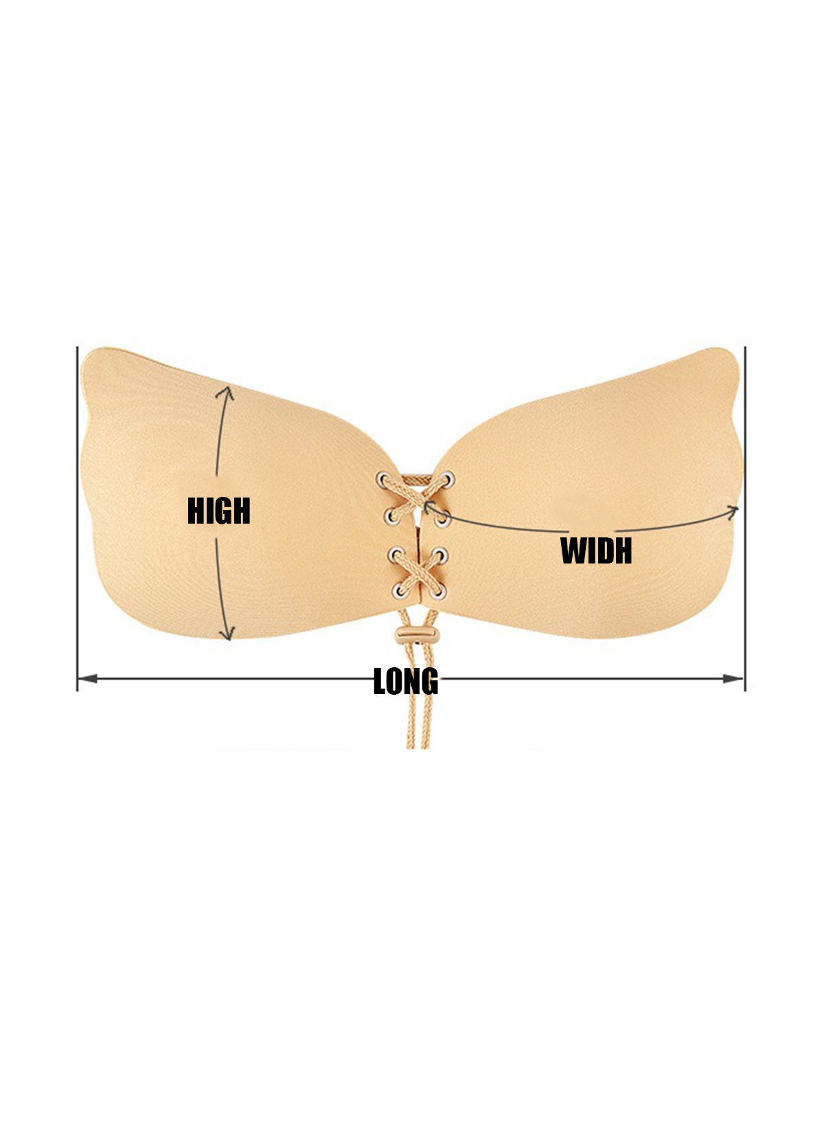 Front Closure Invisible Push Up Adjusted-Straps Nipple Covers